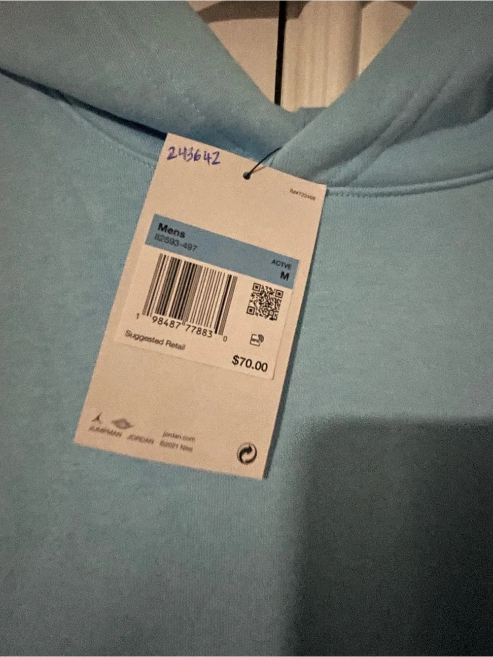 Nike Light Blue Jordan Pullover Hoodie Men